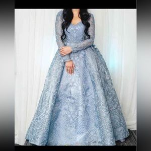 Long sleeve evening gown, size 6-8